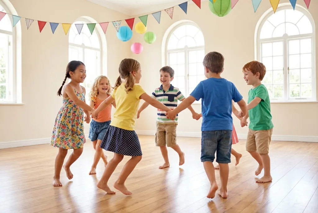 Tanzen in der Gruppe - Teamwork bei Kindern
